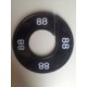 Maatring 9cm zwart/wit 88